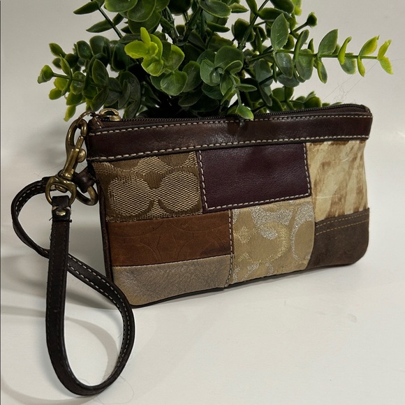 Coach Handbags - Coach Patchwork Leather Wristlet